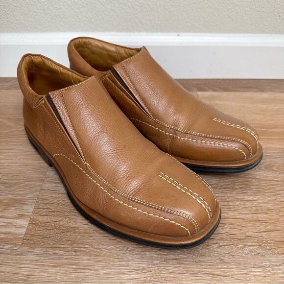 Sandro Comfort Walk Men’s Brown Leather Slip On Loafers - Picture 1 of 11